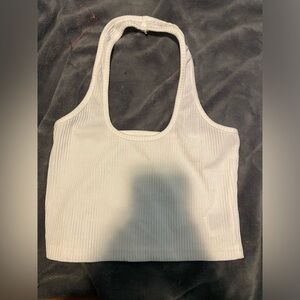 White halter top